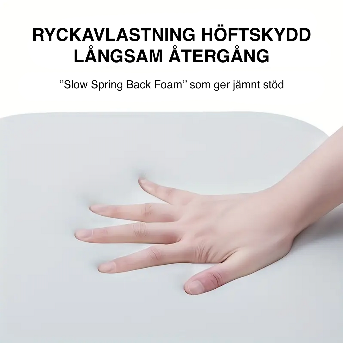 Ergonomisk sædehynde med memory foam