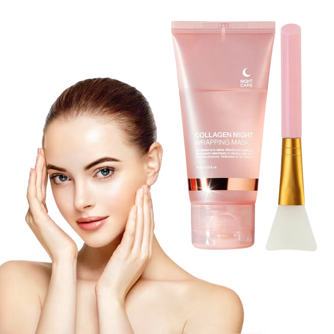 Lysende kollagen natmaske 75 ml – Fugtighed og fasthed natten over