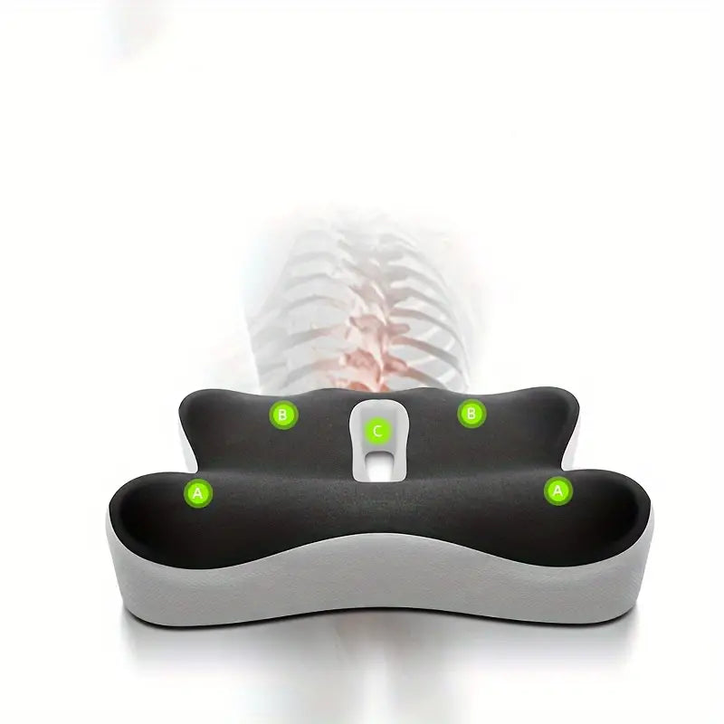 Ergonomisk Memory Foam Sædehynde - Halebenstøtte og Smertelindring