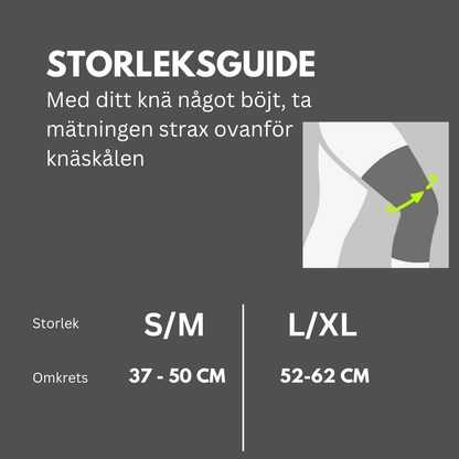 Knæbeskyttere med støtte, kompression og spænderem