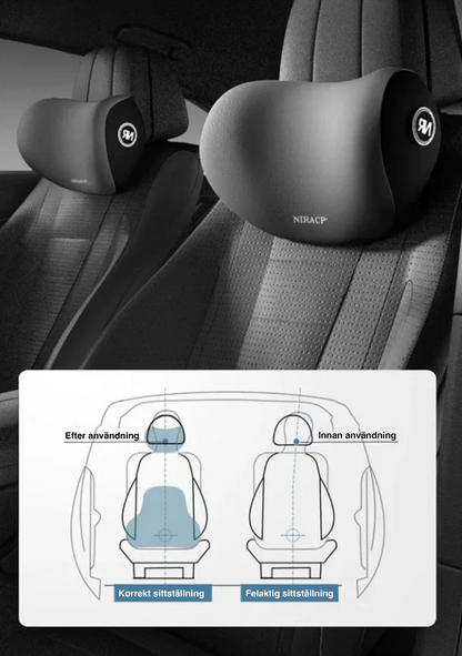 2-i-1 hoved- og nakkestøtte til bilen: Ergonomisk komfort til lange ture