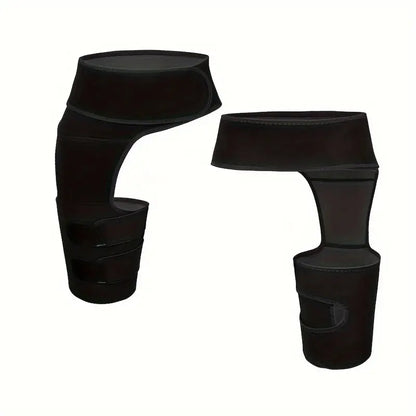 Neopren hoftestøtte til smertelindring i iskias, lyske og lår. Justerbar kompression, unisex-design