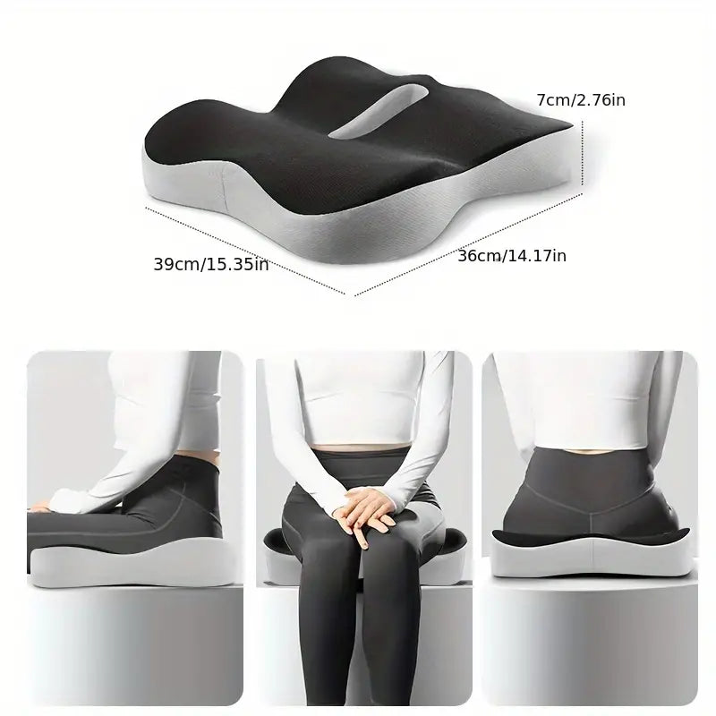 Ergonomisk Memory Foam Sædehynde - Halebenstøtte og Smertelindring