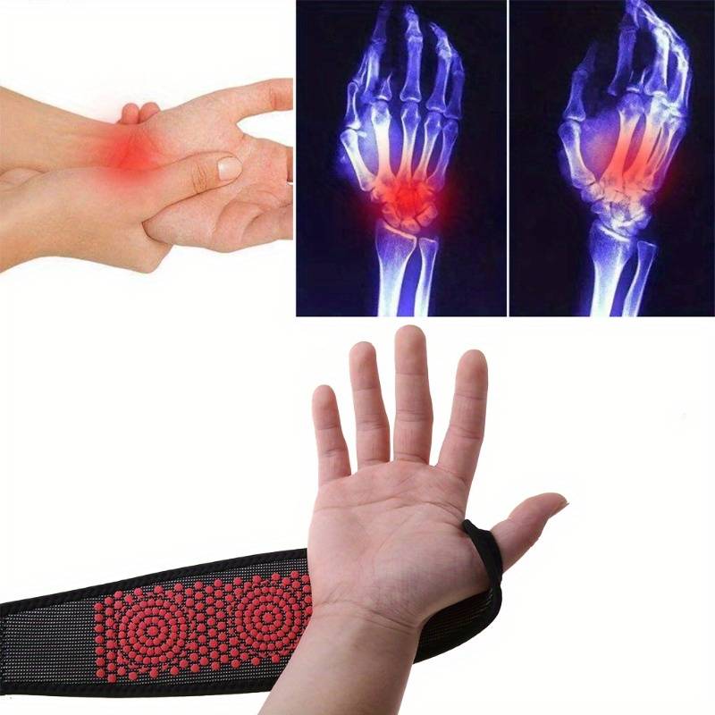 Magnetisk varm håndledsstøtte til stresslindring - kompression og varme i ét!