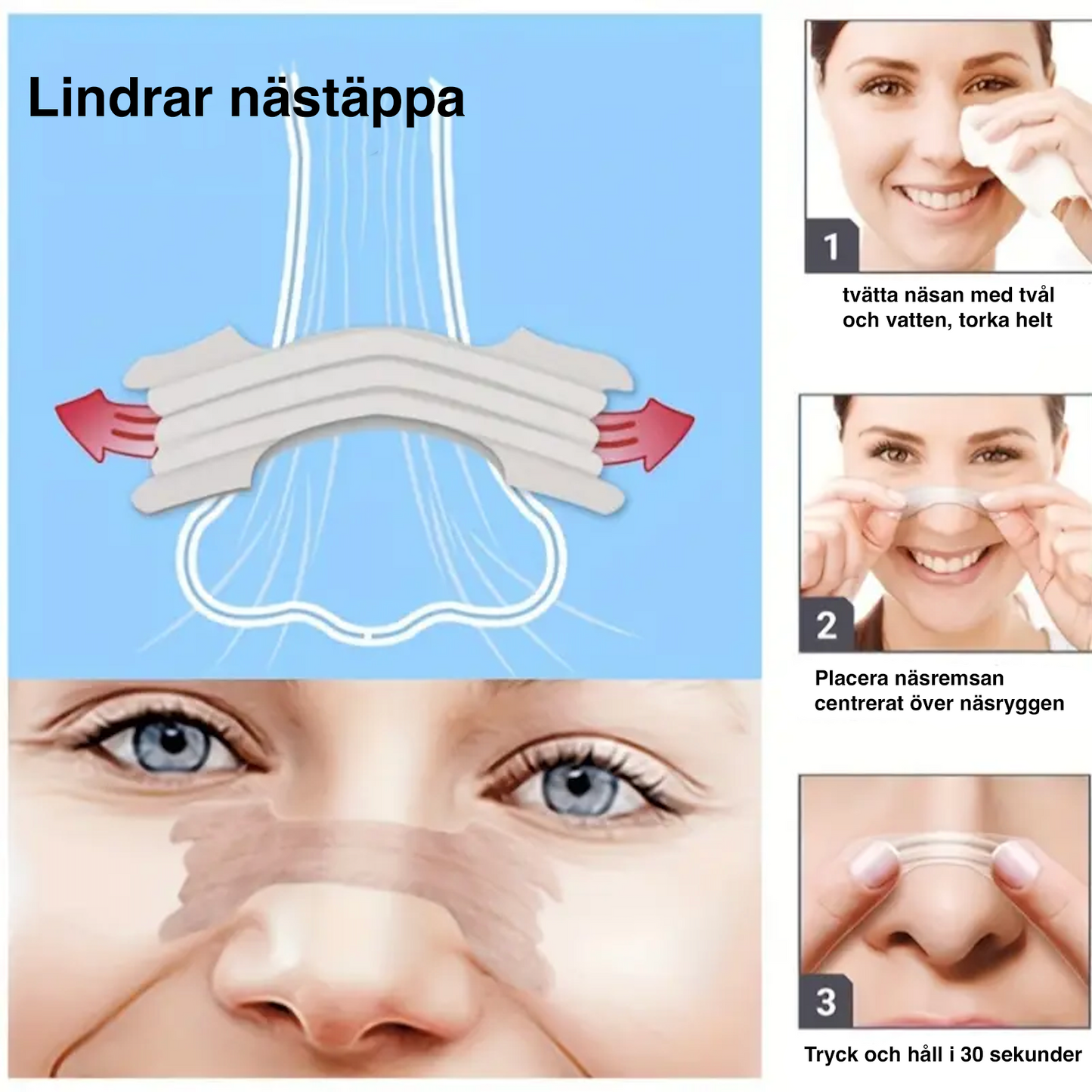 Anti-snorken strips – Næsebeskyttelse for bedre søvn og fri vejrtrækning (20 stk.)